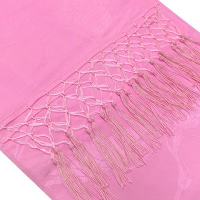 画像3: 七五三 3歳 7歳 兼用 しごき（志古貴） 子供和装小物 長さ約２１５ｃｍ 正絹 しごき帯【濃いピンク】