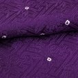 画像8: 七五三 着物 7歳 女の子用 正絹 本絞り 刺繍入りの着物 襦袢 伊達衿付き【紫、束ね熨斗に二つ鞠】