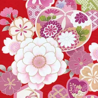 画像5: “式部浪漫 & 京都室町st. コラボ企画” 七五三 着物 7歳 女の子 絵羽柄の四つ身の着物(合繊) 襦袢付き【赤、橘】