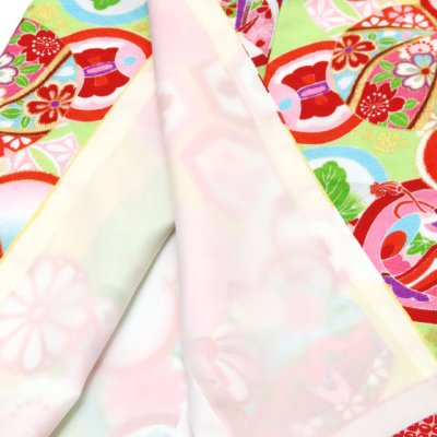 画像4: 七五三 着物 7歳 女の子 ”式部浪漫”ブランド 総柄(小紋柄)の着物 合繊【黄色、梅】