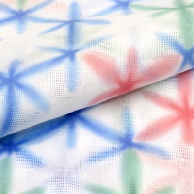 画像3: 【少し訳あり】子供浴衣 “式部浪漫”ブランド 女の子浴衣 単品 120サイズ【ブルー、麻の葉】