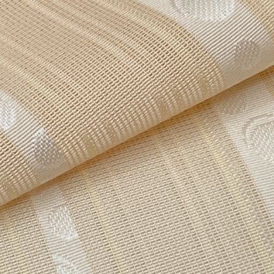 画像4: 紗の半幅帯 本場筑前 博多織 正絹 細帯 夏用の着物や浴衣に【サンドベージュ、水玉】