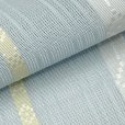 画像4: 紗の半幅帯 本場筑前 博多織 正絹 細帯 夏用の着物や浴衣に【水色、絣風】 (4)