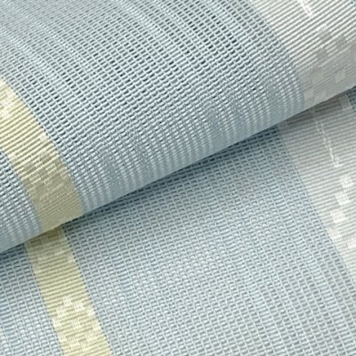 画像4: 紗の半幅帯 本場筑前 博多織 正絹 細帯 夏用の着物や浴衣に【水色、絣風】