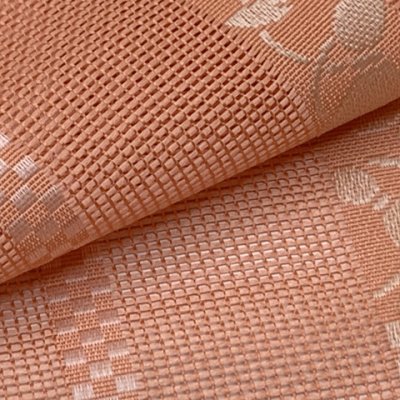 画像4: 紗の半幅帯 本場筑前 博多織 正絹 細帯 夏用の着物や浴衣に【コーラルピンク、瓢箪】