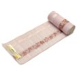 画像2: 紗の半幅帯 本場筑前 博多織 正絹 細帯 夏用の着物や浴衣に【さくらピンク、枝垂れ桜】 (2)