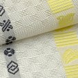 画像4: 紗の半幅帯 本場筑前 博多織 正絹 細帯 夏用の着物や浴衣に【生成り、宝尽くし】 (4)