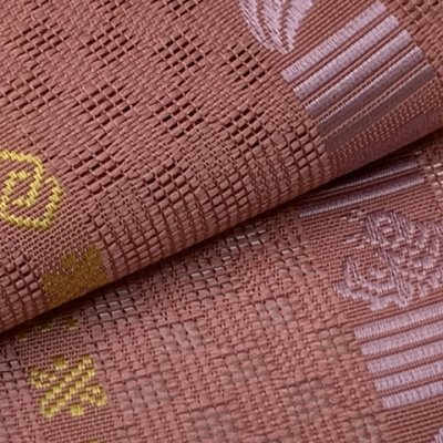 画像4: 紗の半幅帯 本場筑前 博多織 正絹 細帯 夏用の着物や浴衣に【梅色系、宝尽くし】