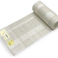 画像2: 紗の半幅帯 本場筑前 博多織 正絹 細帯 夏用の着物や浴衣に【生成りｘ白、葡萄】 (2)
