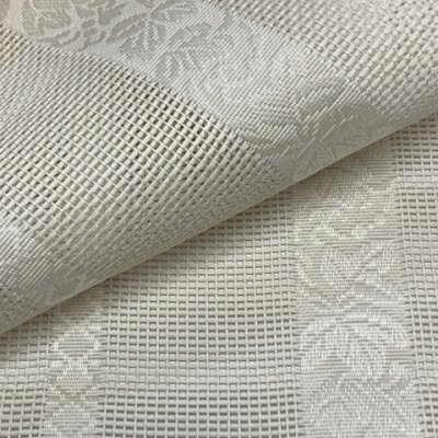 画像4: 紗の半幅帯 本場筑前 博多織 正絹 細帯 夏用の着物や浴衣に【生成りｘ白、葡萄】