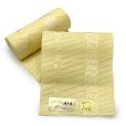 画像1: 紗の半幅帯 本場筑前 博多織 正絹 細帯 夏用の着物や浴衣に【とうもろこし色、輪繋】 (1)