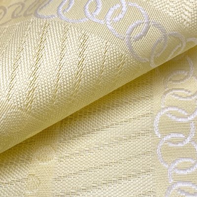 画像4: 紗の半幅帯 本場筑前 博多織 正絹 細帯 夏用の着物や浴衣に【とうもろこし色、輪繋】