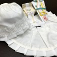 画像3: お宮参り 男の子 赤ちゃん用 日本製 正絹 よだれかけ 帽子 小物 ４点セット【白地】