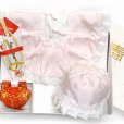 画像11: お宮参り 女の子 赤ちゃん用 日本製 正絹 よだれかけ 帽子 小物 ４点セット【薄ピンク】 (11)