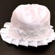 画像4: お宮参り 女の子 赤ちゃん用 日本製 正絹 よだれかけ 帽子 小物 ４点セット【薄ピンク】