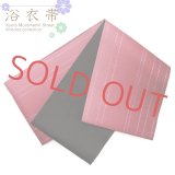 国産 無地ぼかし2色 ラメ入り浴衣帯【エンジ＆黒】