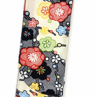 画像4: 卒業式 袴セット 女性用 二尺袖着物 小振袖 ショート丈 刺繍袴 2点セット 合繊【黒系、絞り梅】