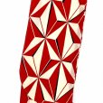 画像2: 卒業式の着物 小紋柄の二尺袖 単品 ショート丈 フリーサイズ【生成りｘ赤、麻の葉】 (2)