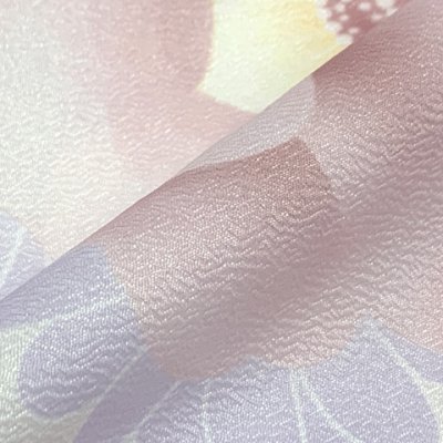 画像5: 七五三 着物 2025年新作 7歳 女の子用 小紋柄 四つ身 単品 子供着物(合繊) 襦袢付き【生成り系、ピンク椿・紫菊】