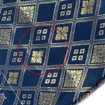 画像5: 【訳あり】七五三 袴 3歳 三歳男児 正絹 金襴袴 男の子 はかま 単品 50cm【青紺、武田菱と菊菱】