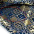 画像6: 【訳あり】七五三 袴 3歳 三歳男児 正絹 金襴袴 男の子 はかま 単品 50cm【青紺、武田菱と菊菱】 (6)