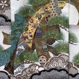 画像4: お宮参り 男の子 着物 正絹  赤ちゃんのお祝い着 (初着 産着） 熨斗目 襦袢付き 日本製【黒地、松と鷹・束ね熨斗】