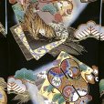 画像4: お宮参り 男の子 着物 正絹  赤ちゃんのお祝い着 (初着 産着） 熨斗目 襦袢付き【黒地、兜と虎】