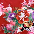 画像5: お宮参り 着物 女の子 赤ちゃんのお祝い着 産着 初着 正絹 襦袢付き【赤、花車】