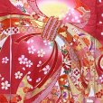 画像3: お宮参り 着物 女の子 赤ちゃんのお祝い着 日本製 産着 初着 正絹 襦袢付き【赤、束ね熨斗】