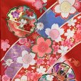 画像4: 【少し訳あり】 お宮参り 着物 女の子 赤ちゃんのお祝い着 産着 初着 正絹 襦袢付き【赤、鼓と牡丹】