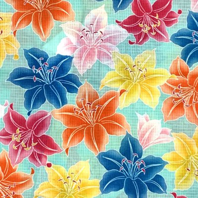 画像3: 女の子浴衣 へこ帯セット 90サイズ こども浴衣 絞り染め兵児帯 セット【水色、百合】