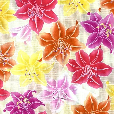 画像3: 女の子浴衣 へこ帯セット 90サイズ こども浴衣 絞り染め兵児帯 セット【生成り、百合】