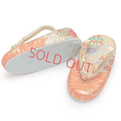 画像3: 七五三 草履 巾着セット 3歳 女の子 子供ぞうりきんちゃく袋 2点セット 草履 18.0cm【朱赤ｘ金、鞠】