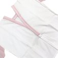 画像3: 【アウトレット品】 肌襦袢 半襦袢 踊り用 7歳用 子供 和装肌着 インナー【ピンク白(袖ピンクキュプラ)】 (3)