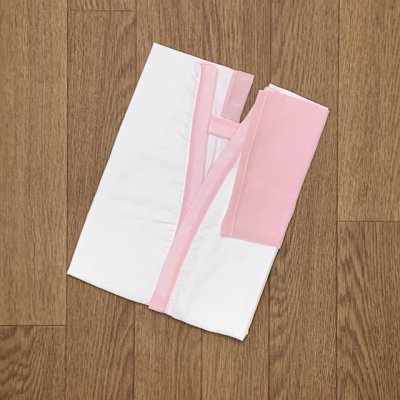 画像5: 【アウトレット品】 肌襦袢 半襦袢 踊り用 7歳用 子供 和装肌着 インナー【ピンク白(袖ピンクキュプラ)】