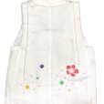 画像4: 【アウトレット品】被布コート ３歳女の子用 日本製 正絹 絞り染 友禅柄の被布コート(単品)【生成り色、鞠に梅】 (4)