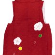 画像4: 被布コート ３歳女の子用 日本製 正絹 本絞り柄の 被布コート(単品)【赤、梅】 (4)