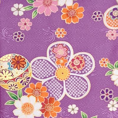 画像5: 【在庫処分セール！】七五三 3歳 着物 女の子 身上げ・肩揚げ加工済み 襦袢付き 三つ身の着物 単品【薄紫、花柄】