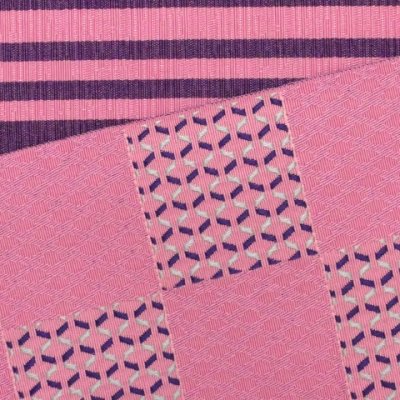 画像3: 浴衣帯 市松柄の浴衣用小袋帯日本製【ピンク系】