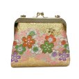 画像2: 七五三 バッグ 子供 金襴生地 バッグ 合繊【金、桜】 (2)
