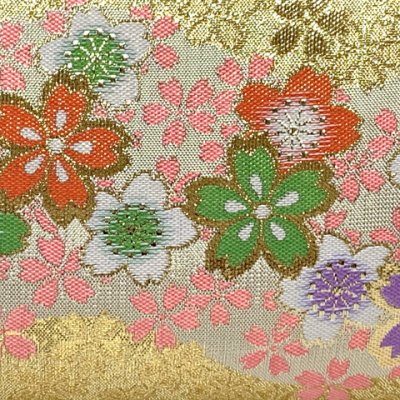 画像3: 七五三 バッグ 子供 金襴生地 バッグ 合繊【金、桜】