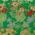 画像3: 七五三 バッグ 子供 金襴生地 バッグ 合繊【緑、桜と雪輪】 (3)