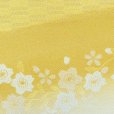 画像4: 浴衣帯 レディース 博多織本袋帯 桜柄ぼかし小袋帯 日本製【黄色系 桜】 (4)