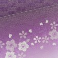 画像4: 浴衣帯 レディース 博多織本袋帯 桜柄ぼかし小袋帯 日本製【紫 桜】 (4)