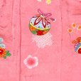 画像5: 被布コート ３歳女の子用 七五三 正絹 刺繍 絞り柄 被布コート(単品) 日本製【ピンク、鈴】 (5)