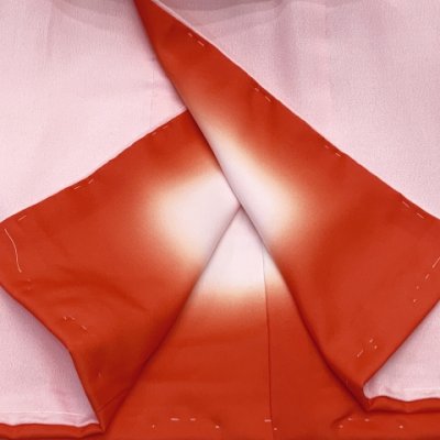 画像8: ≪１点限り！ オリジナル・コーディネートセット≫七五三 3歳 着物 セット 女の子 被布セット 正絹 友禅柄被布コート・着物 フルセット【クリーム色ｘピンク、ねじり梅に宝】