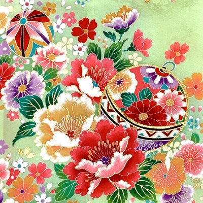 画像5: 七五三 7歳 着物 女の子用 日本製 正絹 絵羽付け 金駒刺繍 四つ身の着物【ひわ色(黄緑)、花衣】