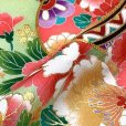 画像7: 七五三 7歳 女の子用 日本製 正絹 絵羽付け 金駒刺繍 四つ身の着物 ※襦袢付き  襦袢 伊達衿付き【ひわ色(黄緑)、花衣】
