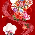 画像3: お宮参り 女の子 着物 総刺繍 本絞り 赤ちゃんのお祝い着 産着 初着 (正絹)【赤、鈴と牡丹】