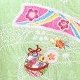 画像3: お宮参り 女の子 着物 正絹 本絞り 総刺繍 日本製 赤ちゃんのお祝い着 初着 産着 襦袢付き【ひわ色(黄緑)、鈴と束ね熨斗】